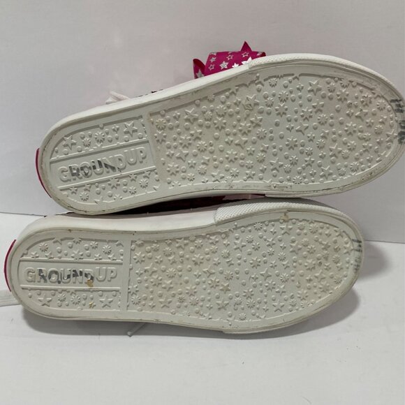 Jojo Siwa little girl high Hi top hot pink tennis shoes with pink bows size 2 - Picture 7 of 8